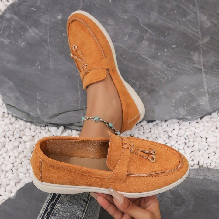 Damen nan bequeme Slip-On Loafer mit dekorativem Quastenbesatz und ergonomischer Gummisohle Drune