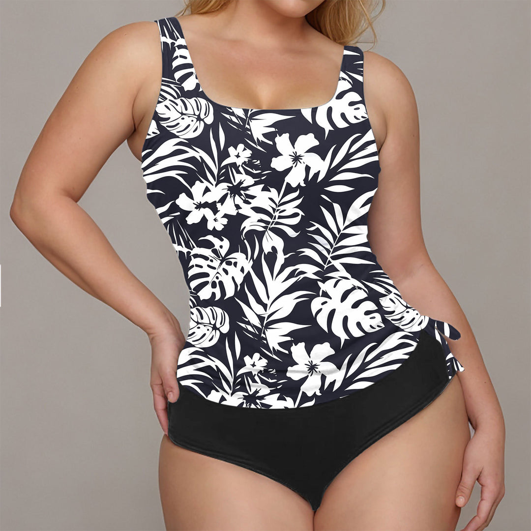 Damen Sportlicher Badeanzug mit floralem Design Drune