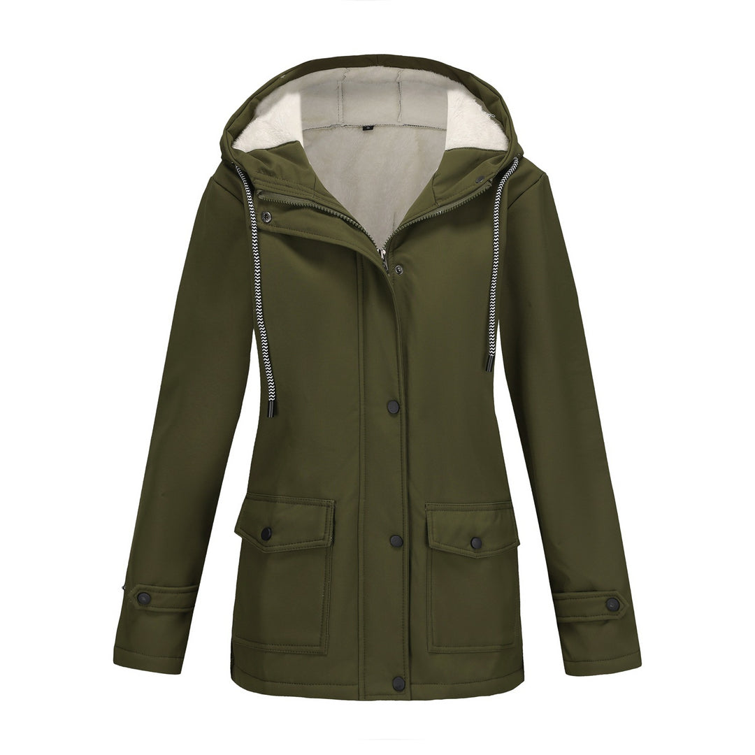 Damen Funktionale Winterjacke mit Fleece-Futter und Kapuze Drune