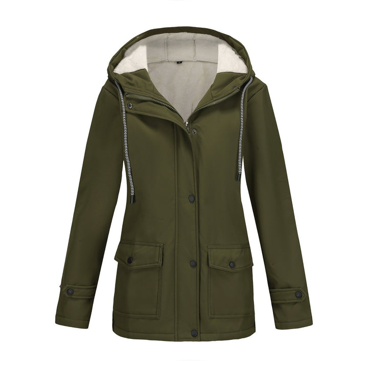Damen Modische Outdoor-Jacke mit Fleece-Futter