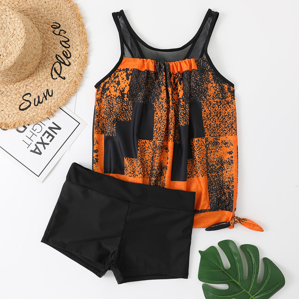Damen Sportliches Tankini-Set mit Figurschmeichelndem Schnitt Drune