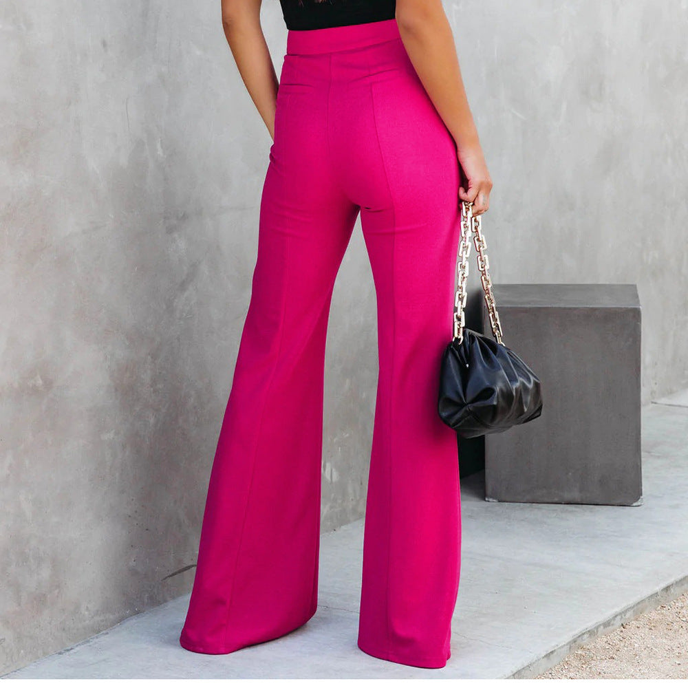 Damen Elegante Palazzo-Hose mit seitlichem Schlitz Drune