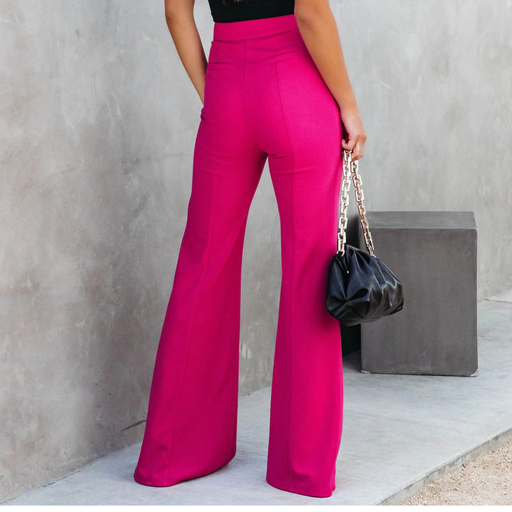 Damen Elegante Palazzo-Hose mit seitlichem Schlitz Drune
