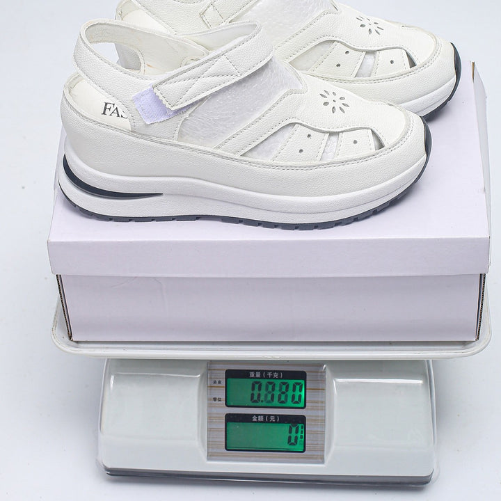Damen Keilsandalen mit verstellbarem Klettverschluss und orthopädischer Komfortsohle Drune