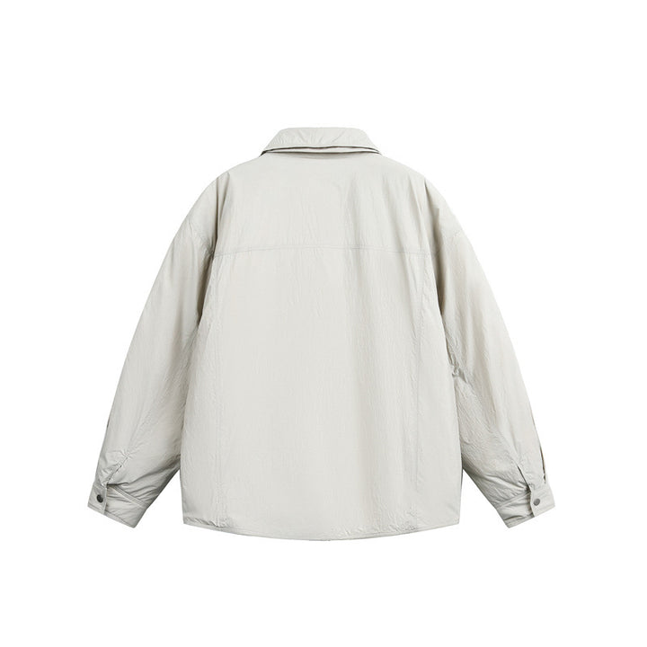 Herren Wattierte Hemdjacke mit Kontrast-Karotasche Drune