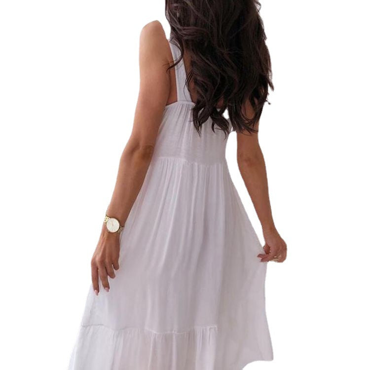 Damen Sommerkleid mit eleganten Spitzenakzenten und luftiger Passform Drune
