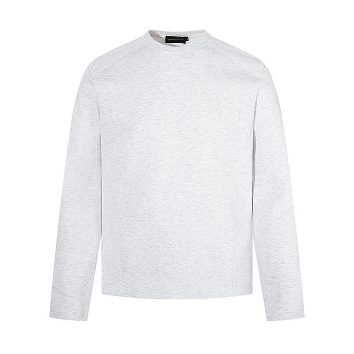 Herren Langarmshirt mit Rundhalsausschnitt aus meliertem Baumwollmix Drune