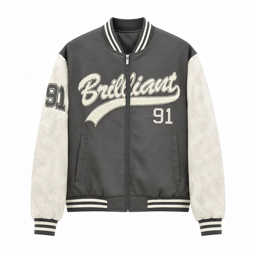 Herren Modische Bomberjacke mit sportlichem Schnitt Drune