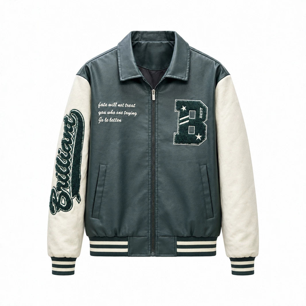 Herren Modische Bomberjacke mit Logo-Details Drune