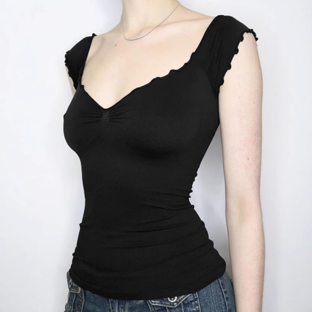 Damen elegantes Oberteil mit Rüschendetails und schulterfreiem Design Drune