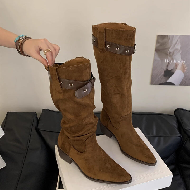 Damen Modische Stiefel Drune