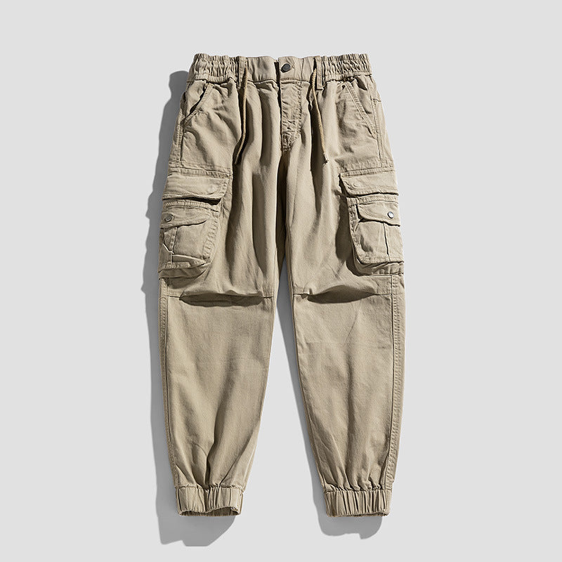 Herren Utility-Cargo-Jogger mit Elastikbund, Tunnelzug und Mehrfachtaschen Drune