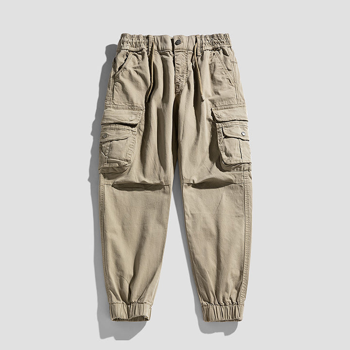Herren Utility-Cargo-Jogger mit Elastikbund, Tunnelzug und Mehrfachtaschen Drune