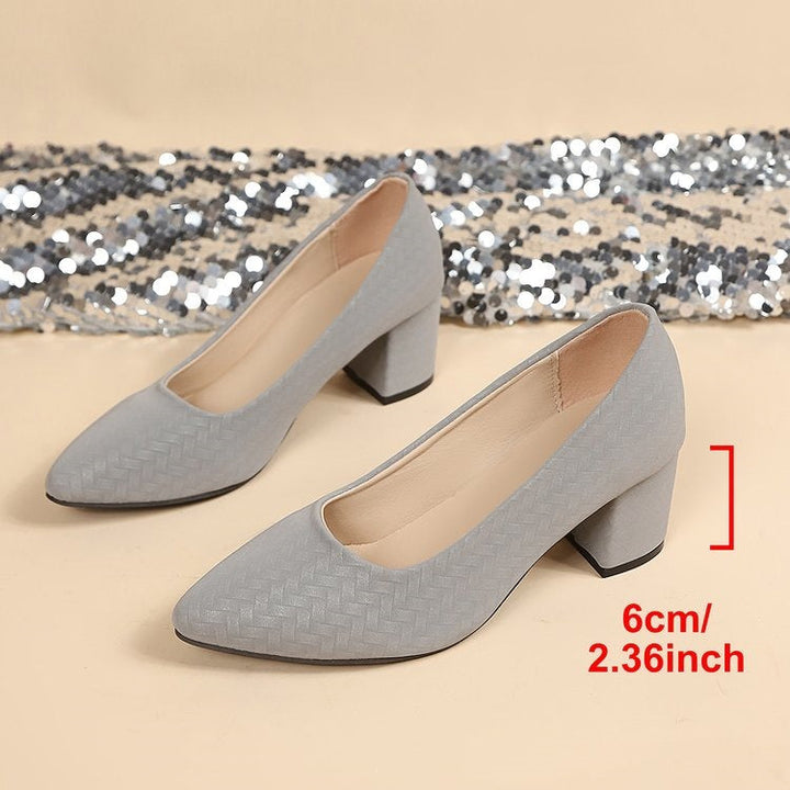 Damen Elegante Absatzschuhe mit tastbarem Zopfdesign Drune