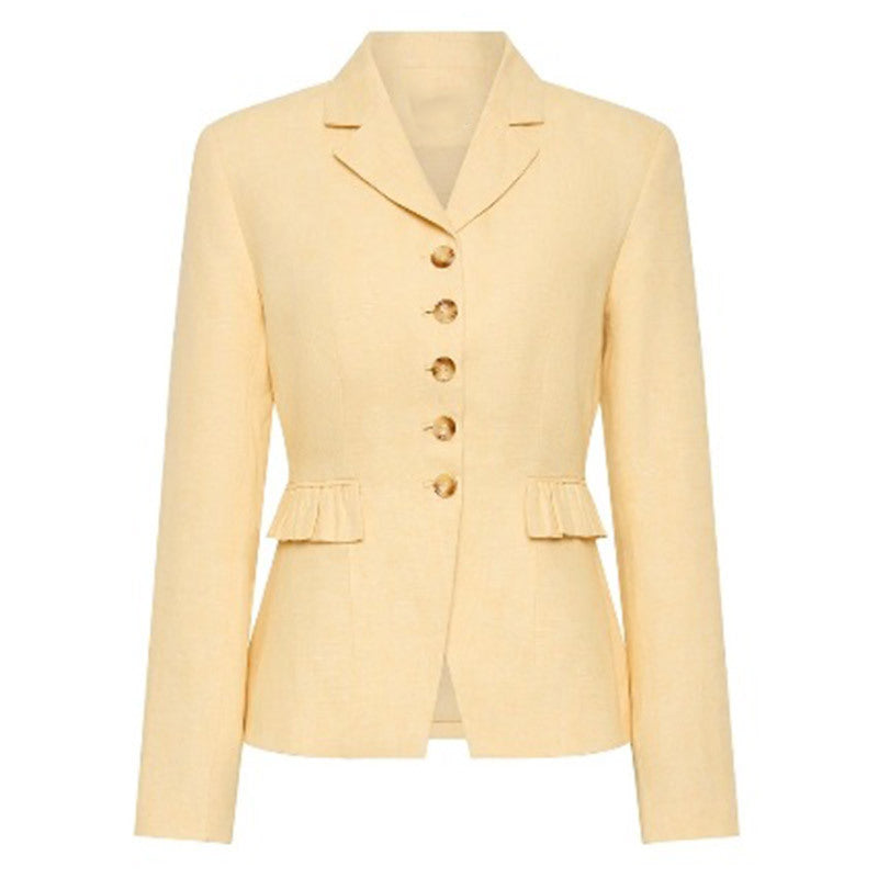 Damen elegantes Hosenanzug-Set mit taillierter Jacke und weit geschnittenen Hosen Drune
