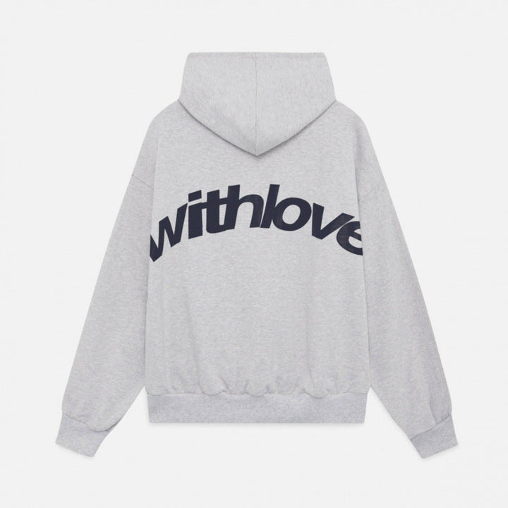 Unisex nan Oversized Kapuzenpullover mit großem Rückenprint und weichem Fleece Innen Drune