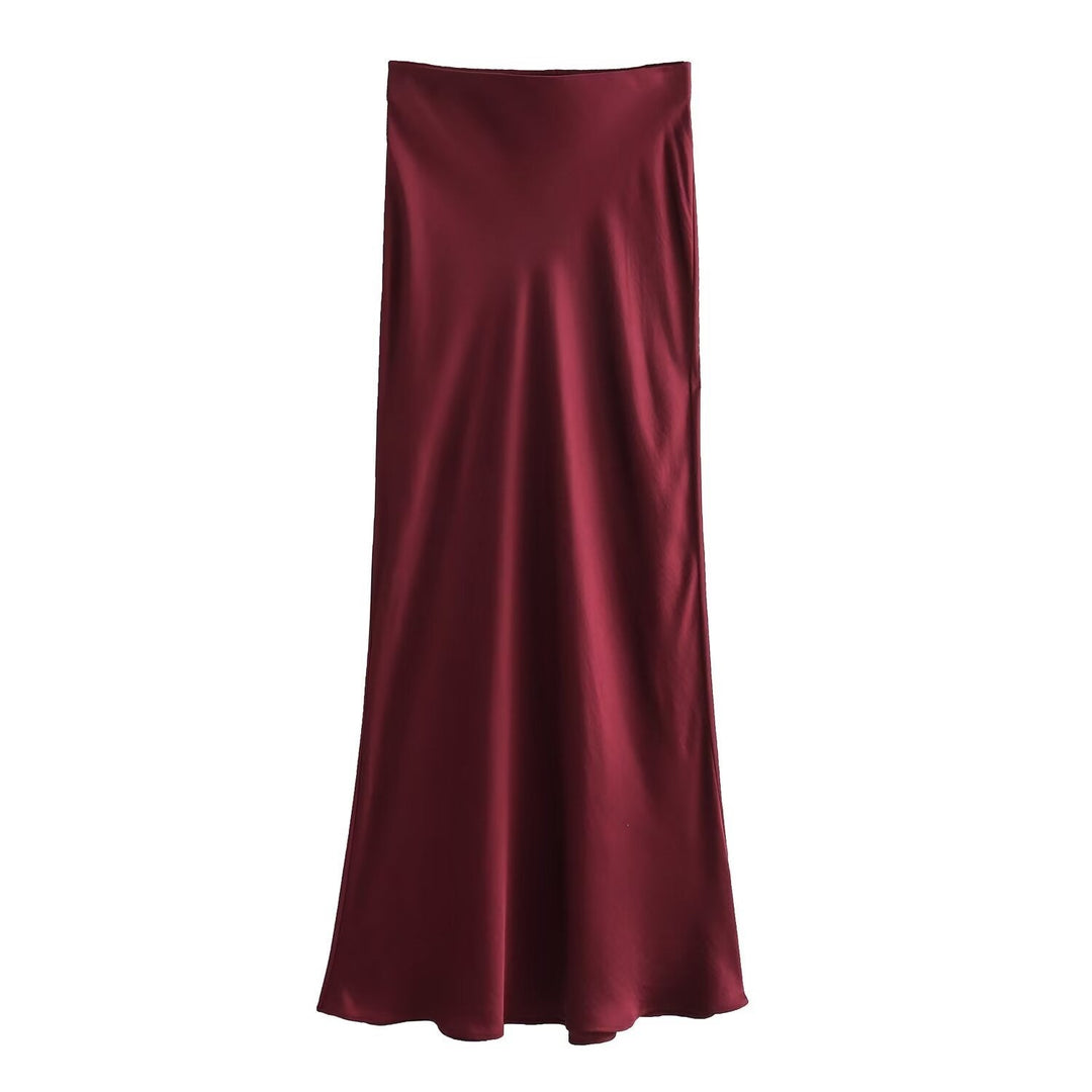Damen langer Satinrock Drune