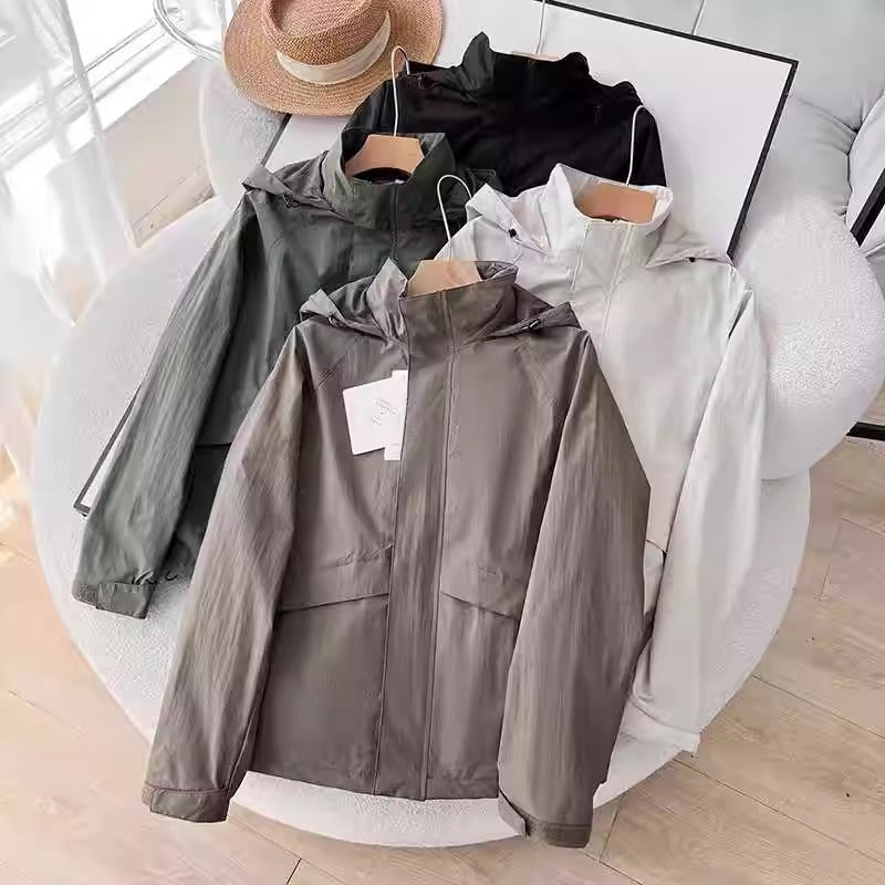 Herren Leichte Übergangsjacke mit Kapuze Drune