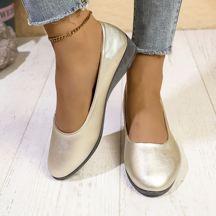 Damen Elegante Slip-On Wedge Loafers Drune