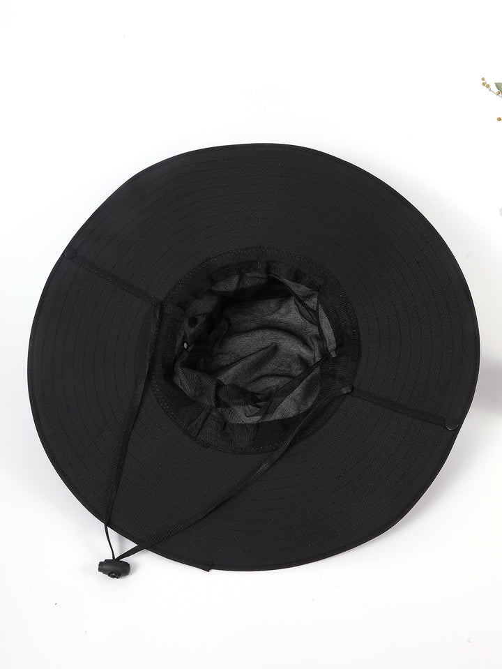 Damen Sonnenhut mit breiter Krempe und verstellbarem Kinnband Drune