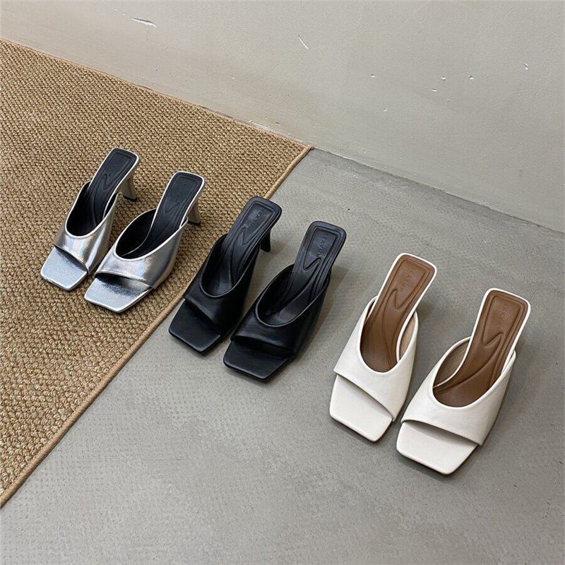 Damen elegante Mules mit geschwungenem Design Drune