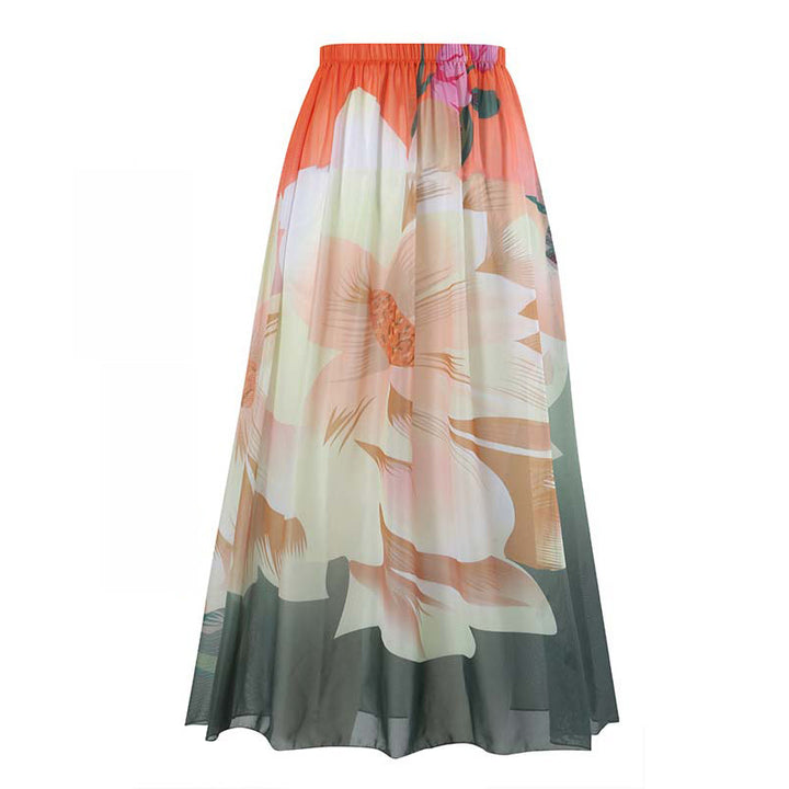 Damen Maxirock mit floralem Design Drune