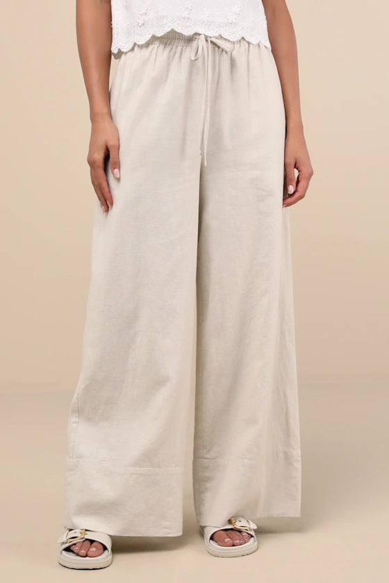 Damen Luftige und bequeme Leinenhose Drune