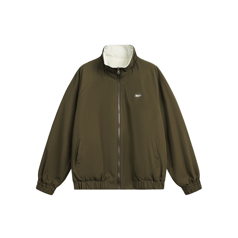 Unisex Leichte Fleece-Outdoorjacke mit Reißverschluss-Brusttasche und elastischem Saum Drune