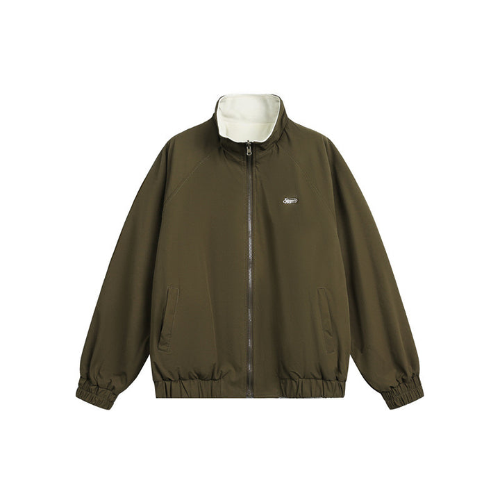 Unisex Leichte Fleece-Outdoorjacke mit Reißverschluss-Brusttasche und elastischem Saum Drune