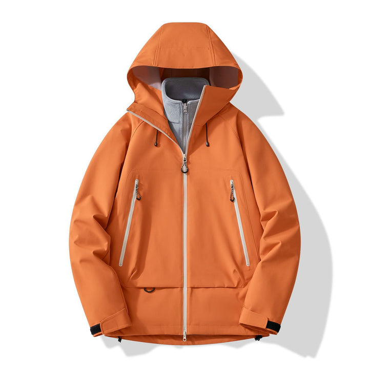 Herren technisch-isolierende Softshelljacke mit Kapuze und Fleece-Innenkragen Drune