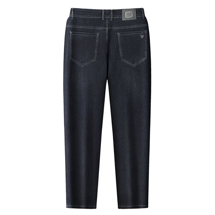 Damen High‑Waist Cropped Slim‑Tapered Jeans mit Stretch und Five‑Pocket‑Design Drune
