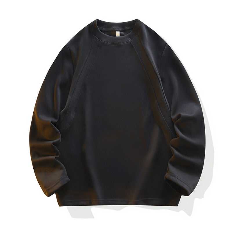 Unisex Oversize Raglan-Sweatshirt aus weichem Baumwollmix mit geripptem Rundhalsausschnitt Drune