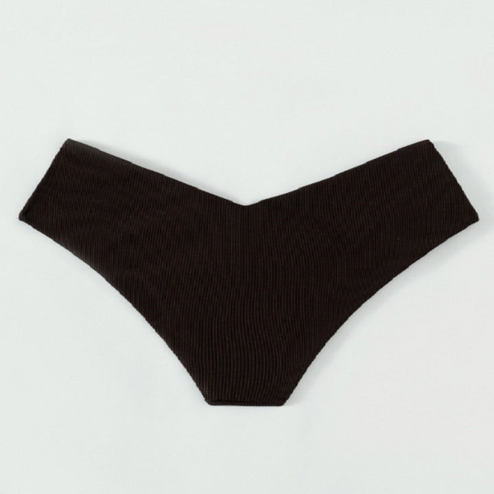Damen Hochgeschnittene Bikinihose mit V-Ausschnitt Drune