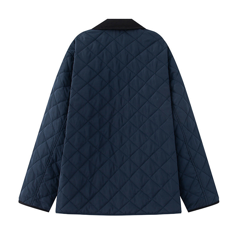 Damen Steppjacke aus weichem Material mit kontrastierendem Kragen und praktischen Taschen Drune
