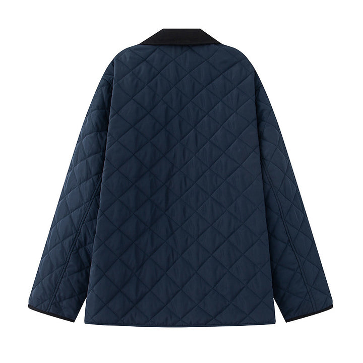 Damen Steppjacke aus weichem Material mit kontrastierendem Kragen und praktischen Taschen Drune
