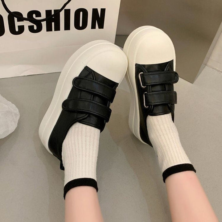 Damen Plateau-Sneaker mit doppeltem Klettverschluss und ergonomischer Sohle Drune