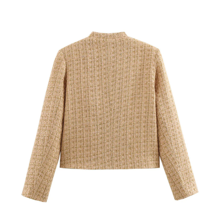 Drune | Damen Tweed Blazer Jack mit eleganten Knopfdetails