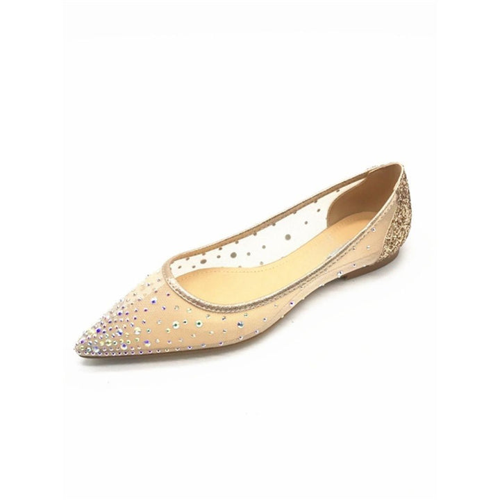 Damen Ballerina-Spitze aus transparentem Mesh mit Strassbesatz Drune