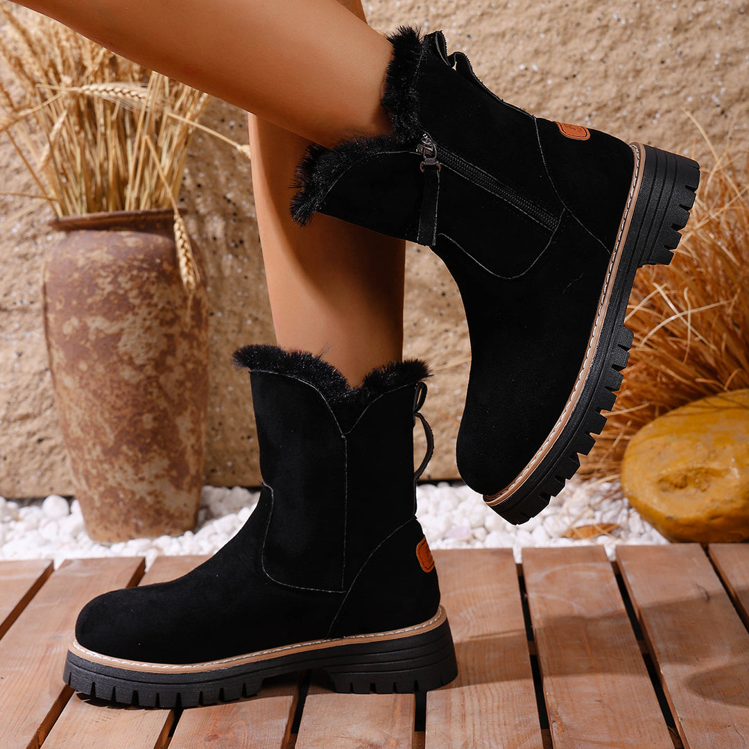 Damen Winterstiefel mit warmem Futter und robustem Profil Drune