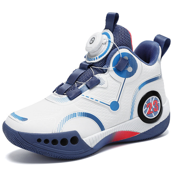Unisex futuristische High‑Top Basketball‑Sneaker mit Drehverschlusssystem und gepolsterter Wabenzwischensohle Drune