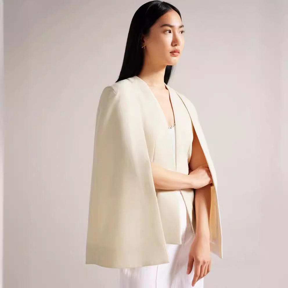 Damen kimonoinspirierter Cape‑Blazer im fließenden Tailoring‑Look Drune