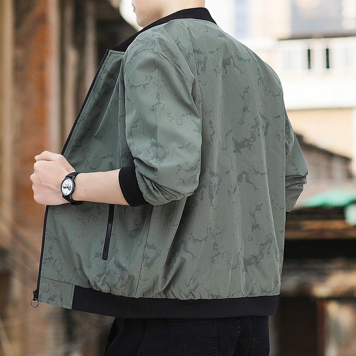Herren Modische Bomberjacke mit Taschen Drune