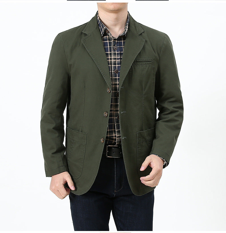 Herren Modische Freizeitjacke mit Taschen Drune