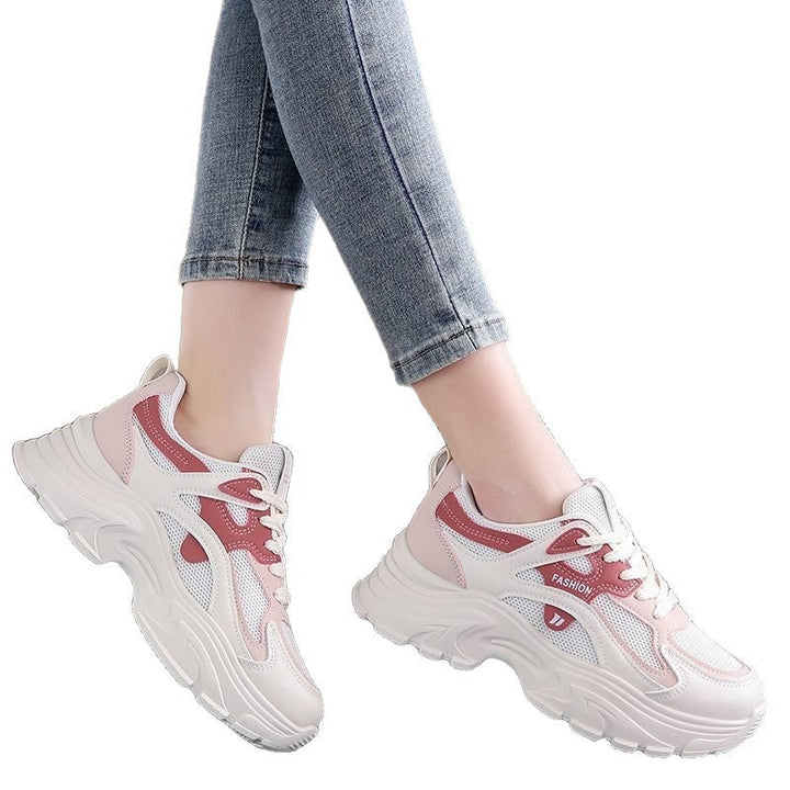 Damen Fashion Sneakers mit atmungsaktiver Mesh-Oberfläche und dämpfender Sohle Drune