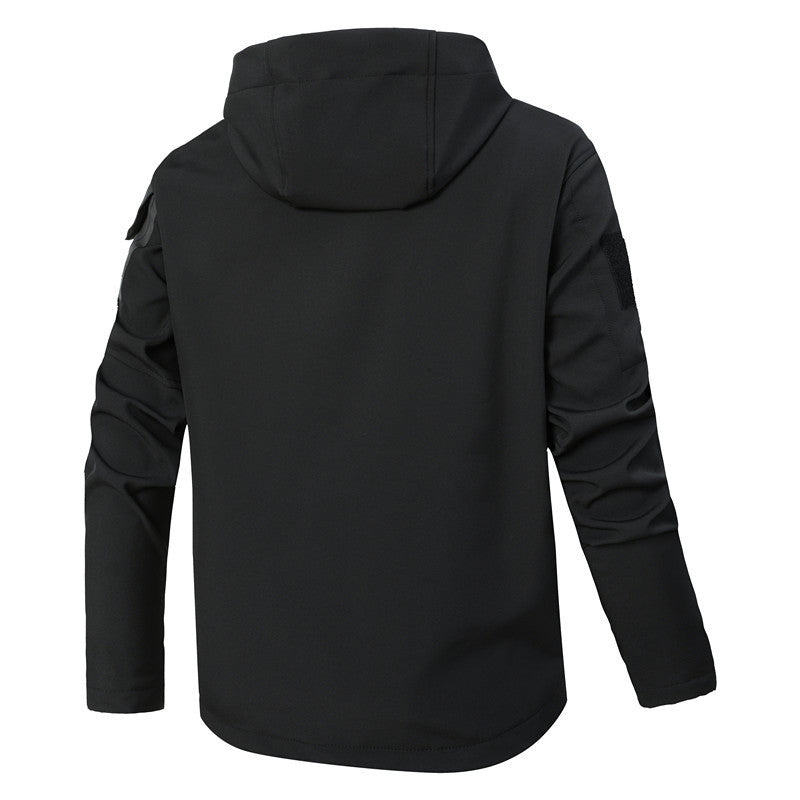 Herren funktionale Softshell-Jacke mit Fleece-Innenfutter und Kapuze Drune