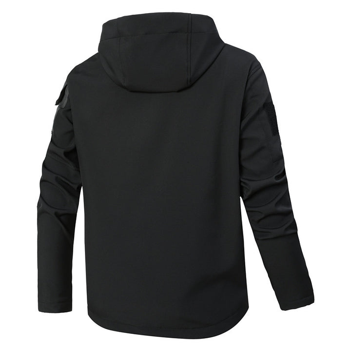 Herren funktionale Softshell-Jacke mit Fleece-Innenfutter und Kapuze Drune