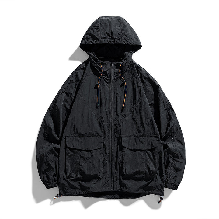 Damen Leichte Outdoor-Jacke mit Kapuze und Taschen Drune