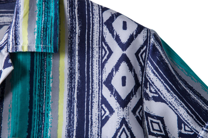 Herren Kurzarmhemd mit einzigartigem tribal-inspiriertem Design Drune