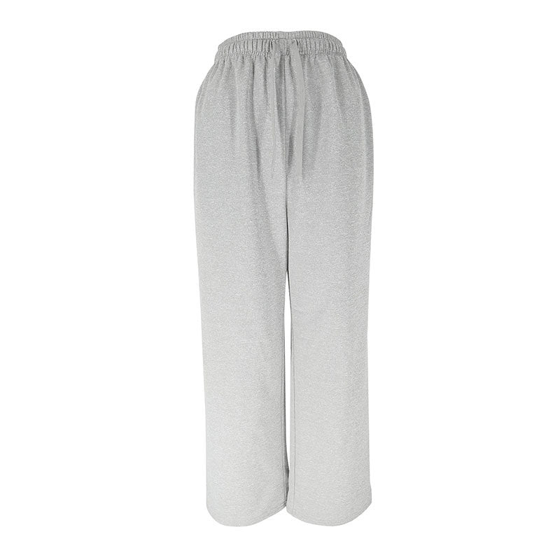 Damen Bequeme Freizeithose mit elastischem Taillenzug und weitem Bein Drune