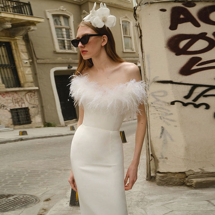 Damen Hochwertiges Sommerkleid mit feinem Spitzenbesatz Drune